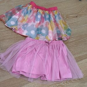Disney Multicolor Floral and Pink Skirt Bundle Size 3T